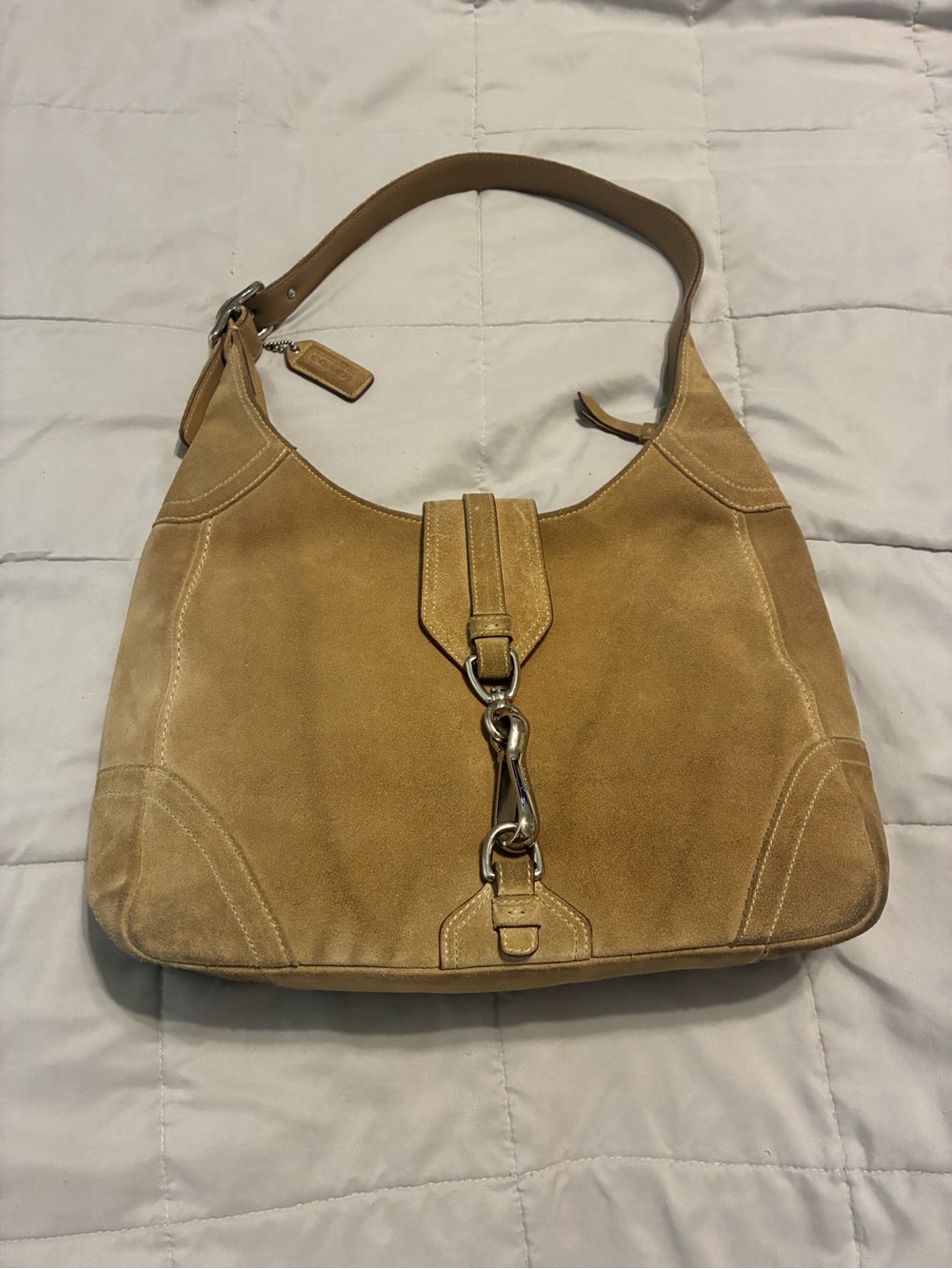 Coach Vintage Hamptons Tan Suede Hobo Bag